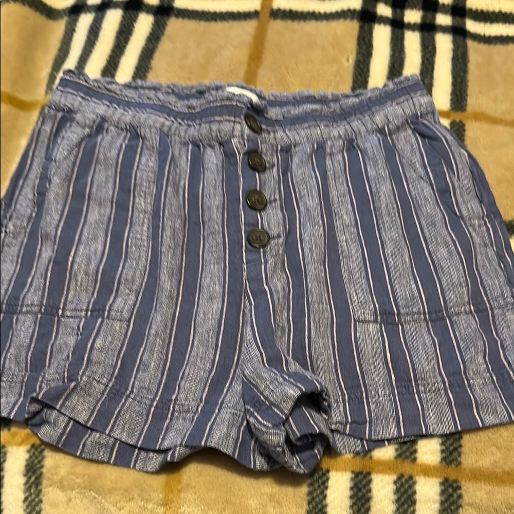 Striped Blue Women's Shorts